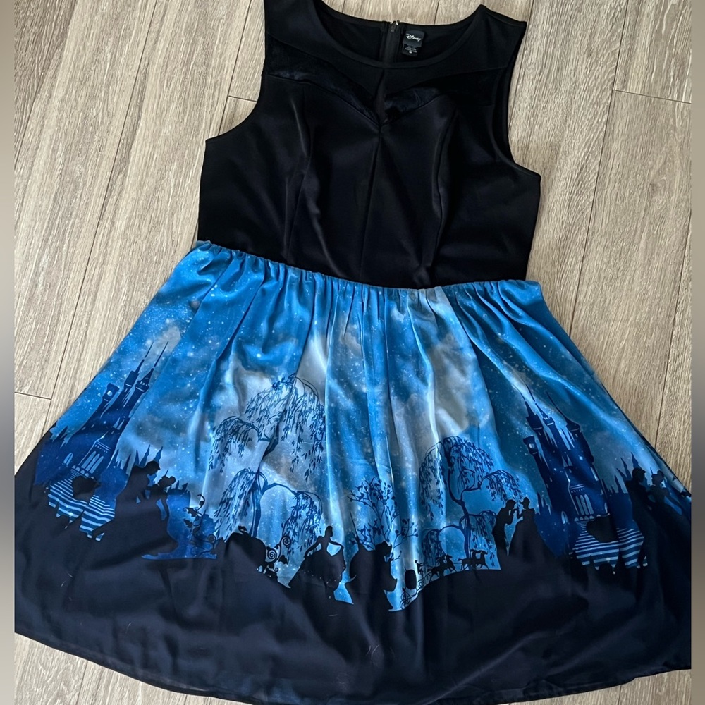 Torrid Disney Cinderella Multi-Colored Border Print Skater Dress, Size: 16